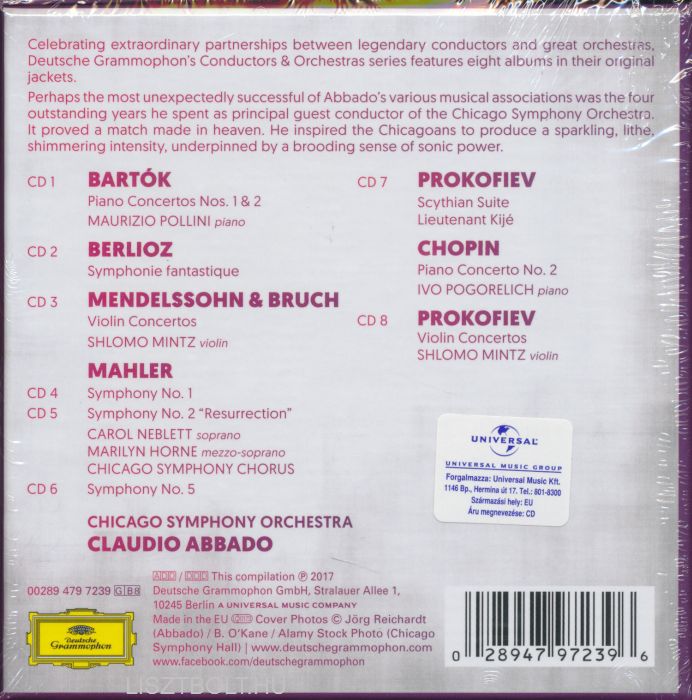 Claudio Abbado - Chicago Symphony Orchestra 8 CD | Liszt Ferenc