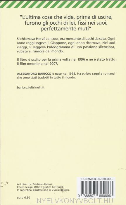 Alessandro Baricco: Seta, Nyelvkönyv forgalmazás - Nyelvkönyvbolt